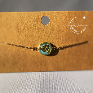 Bracelet Bleu Clair Or