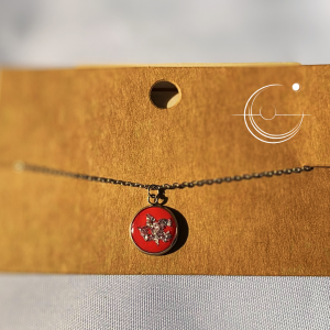 Collier Rouge Argent