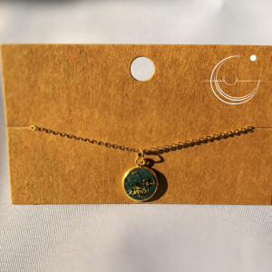 Collier Vert Bouteille Or